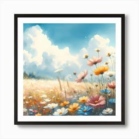 Field Of Flowers 1 Art Print