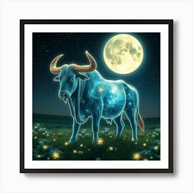 Bull Zodiac Sign 5 Art Print