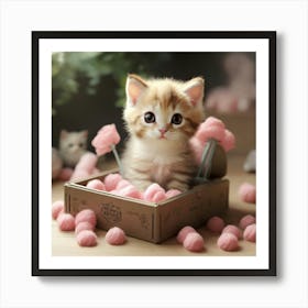 Kitten In A Box Art Print