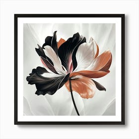 Black And White Flower 1 Art Print