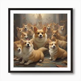 Corgis Art Print