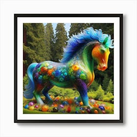 Rainbow Horse 1 Art Print