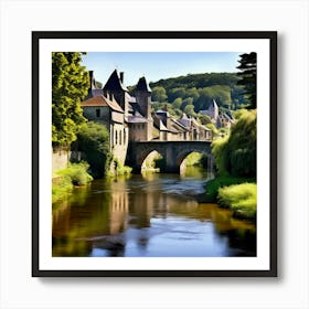 Village By The River Art Print