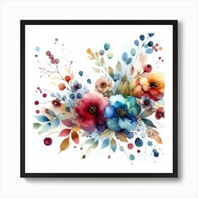 Watercolor Flowers 26 Art Print