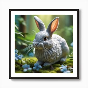 Rabbit In The Forest 65 Art Print