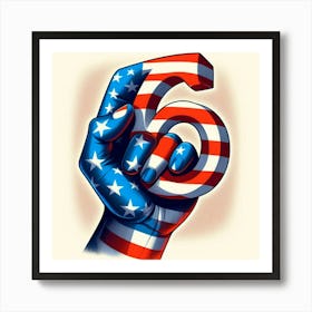 American Flag Number 6 Art Print