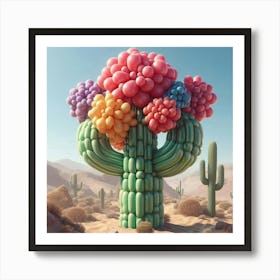 Balloon Cactus 5 Art Print
