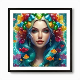 Gummy Bear Mermaid 7 Art Print