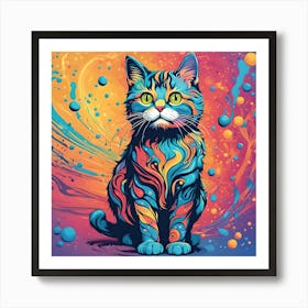 Vintage Cat Art Print