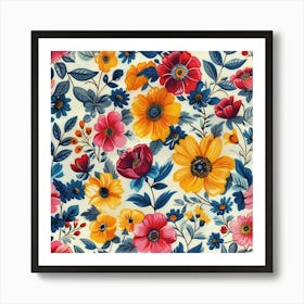 Floral Pattern 5 Art Print