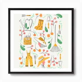 Gardening Fun Art Print