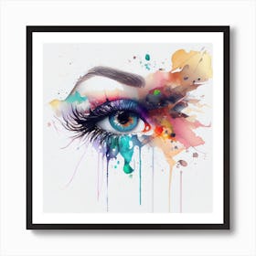 Watercolor Woman Eye #2 Art Print