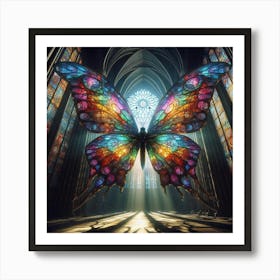 Butterfly In The Church 2 Art Print