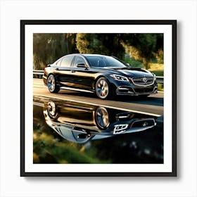 Beautiful Black Sedan Art Print