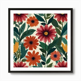 Floral Pattern 1 Art Print