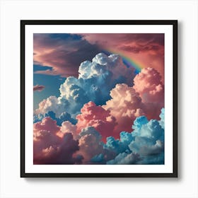 Rainbow Clouds Art Print