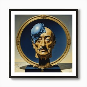 'The Man With The Blue Head' Art Print