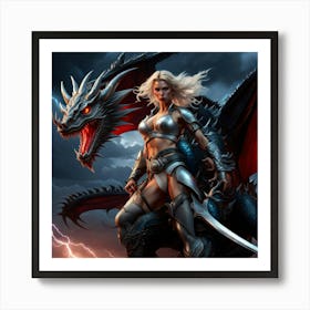 Dragon princess Art Print