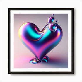 Heart Iridescent Art Print