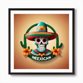 Mexican Skull 98 Art Print
