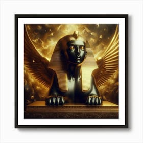 Pharaoh Statue Art Print