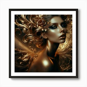 Golden Angel 2 Art Print