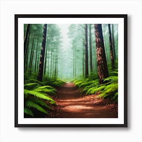 Ferns In The Forest Art Print