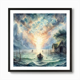 'The Boat In The Water' Art Print