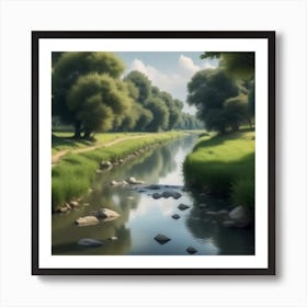 River In The Grass 1 Art Print