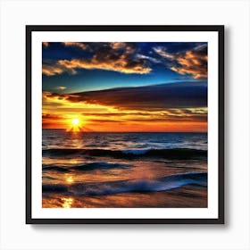 Sunset On The Beach 528 Poster