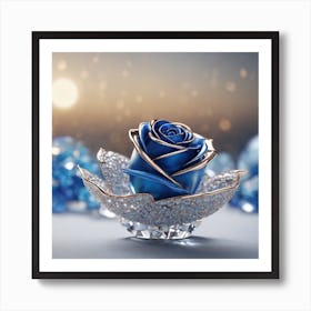 Blue Rose wallpaper Art Print