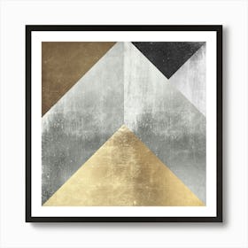 Geometric art with gold 11 Art Print