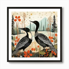 Bird In Nature Common Loon 3 Art Print