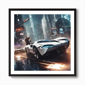 Futuristic Cityscape 128 Art Print