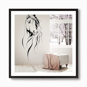 Horse Head Wall Decal Art Print