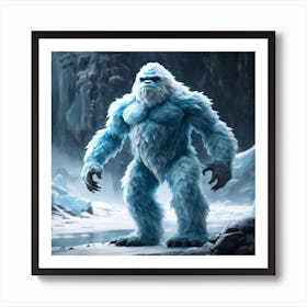 Glacial Yeti Art Print