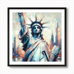 Statue Of Liberty -Painting Art Print