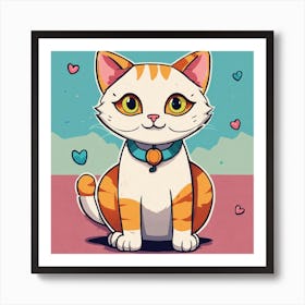 Cute Cat Art Print