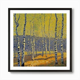 Birch Trees in the Sun 1 Art Print