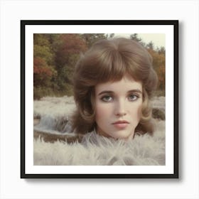 Girl In A Fur Coat Art Print