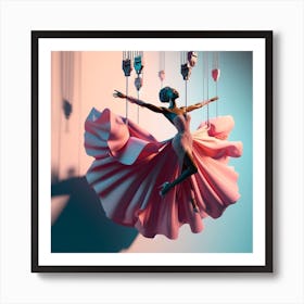 Dancer In Pink Dress Art Print