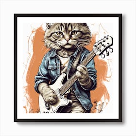 Animal cat music Art Print