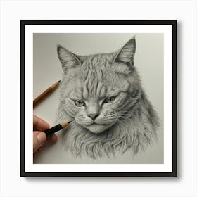 Default Draw With Cat 0 Art Print