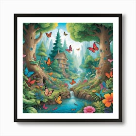 Through these Magical Woods Art Print