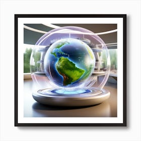 Earth In A Glass Dome Art Print