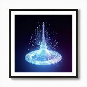 Futuristic Eiffel Tower Art Print