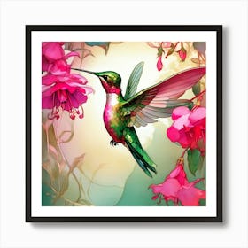 Paradise Hummingbird Art Print