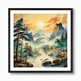 Asian Landscape Painting 3 Art Print