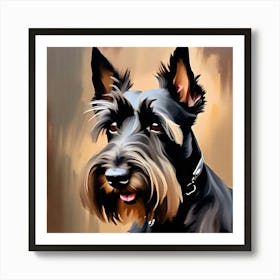 Scottie Schnauzer Art Print