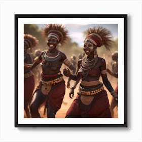 Ethiopian Dancers Art Print